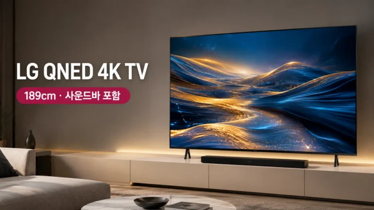  LG QNED 4K 75인치 TV 75QNED75AEA 사운드바 포함 스탠드