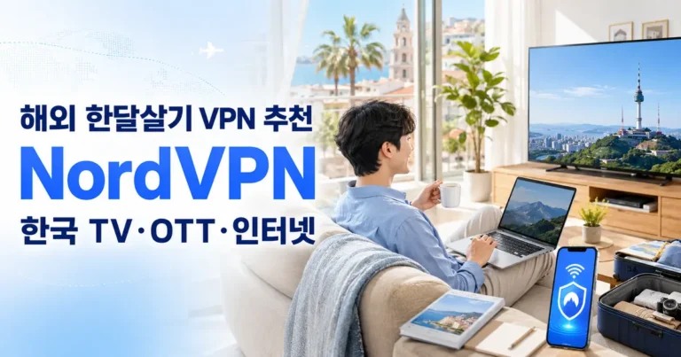 해외 한달살기 VPN 추천, 노드VPN(NordVPN)으로 한국 TV·OTT·인터넷 이용하는 방법