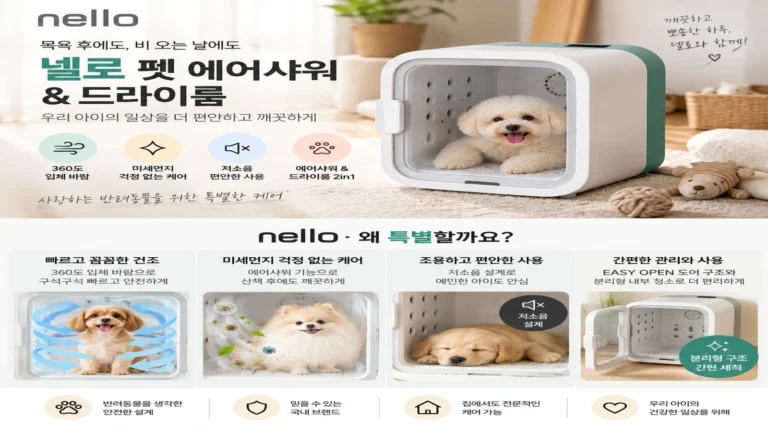 넬로 펫 에어샤워 앤 드라이룸 ND-A0610FG 강아지 드라이룸