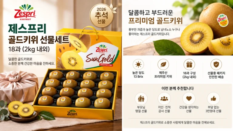 제스프리 골드키위 선물세트 18과 2kg 2026 추석 3만원대 과일 선물
