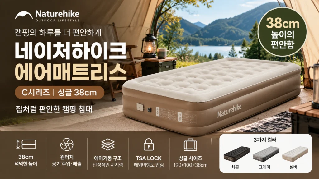 네이처하이크 에어매트 싱글 38cm 제품 이미지
