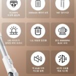 프리티케어 무선청소기 제품 기능 사진