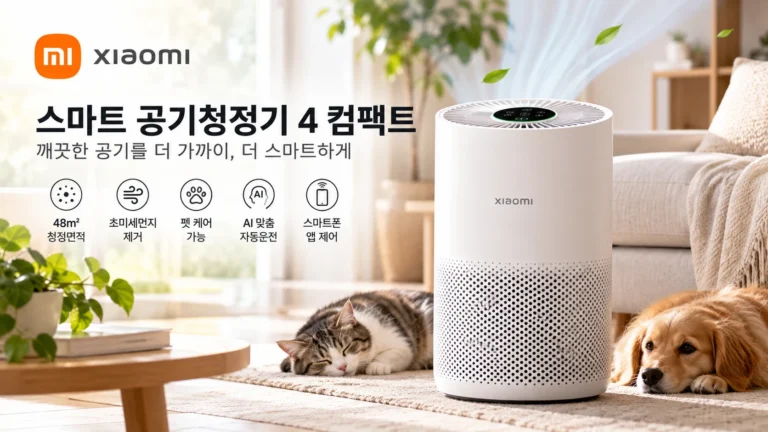 샤오미 스마트 공기청정기4 컴팩트 AC-M18-SC 추천, 48㎡ 원룸 안방용 가격 할인과 필터 교체비 비교
