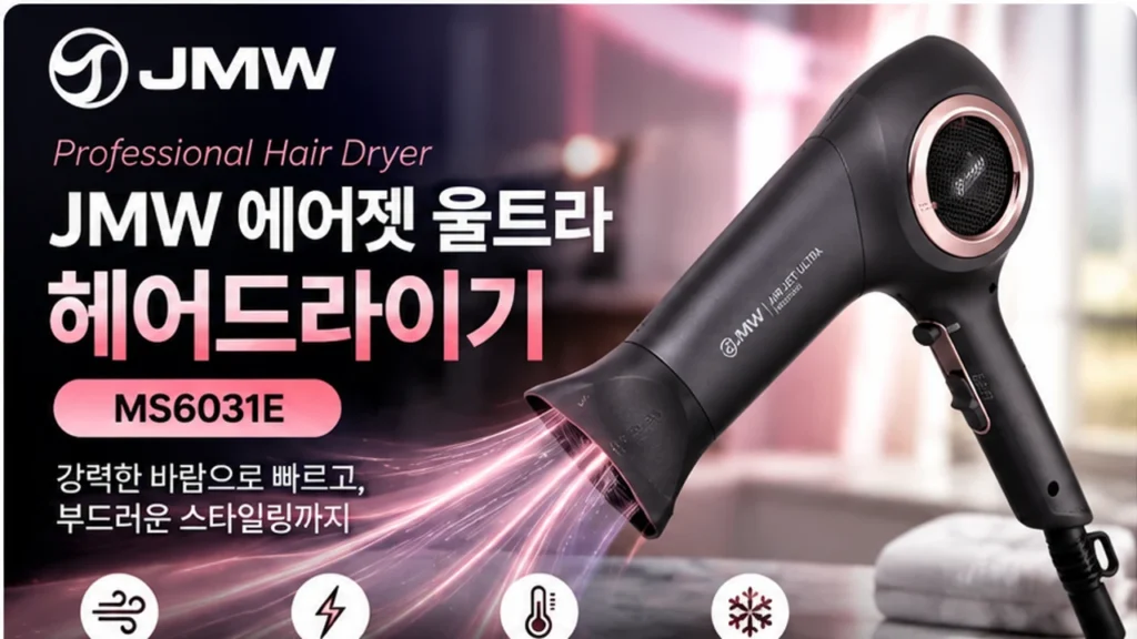 JMW 에어젯 울트라 MS6031E 항공모터 헤어드라이기 추천 1600W 제품 이미지