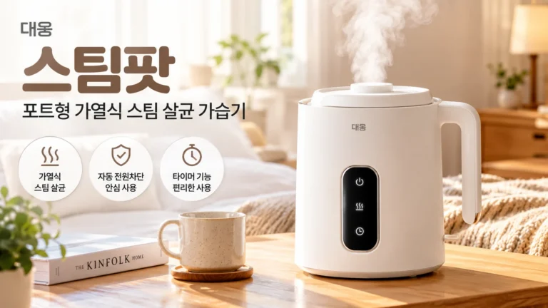 가열식 가습기 추천 대웅 스팀팟 DWHF-STH12W 포트형 스팀 살균 가습기 할인